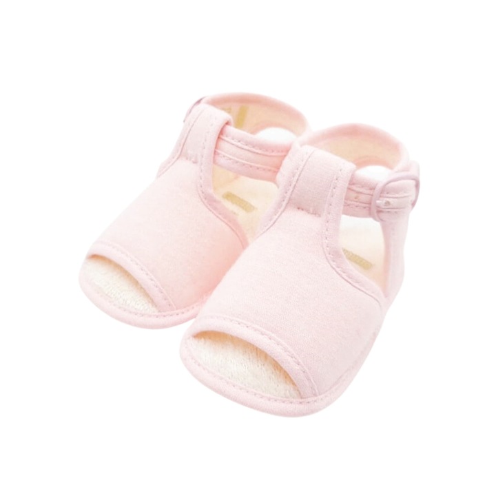 Sandale bebelusi din material textil, Cuquito, 50635, Roz