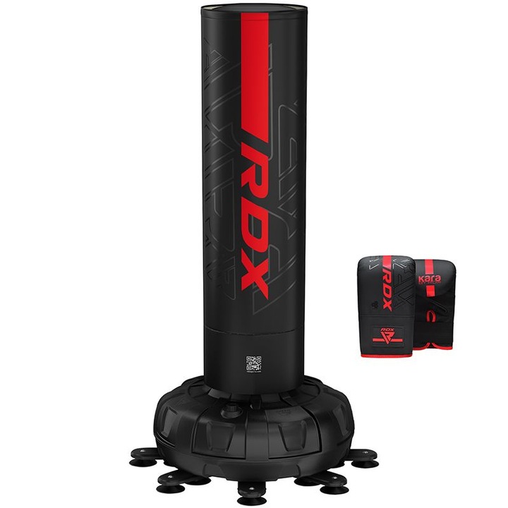 Rdx F6 6FT Комплект подова боксова круша Kara, с включени ръкавици, червена, 6FT