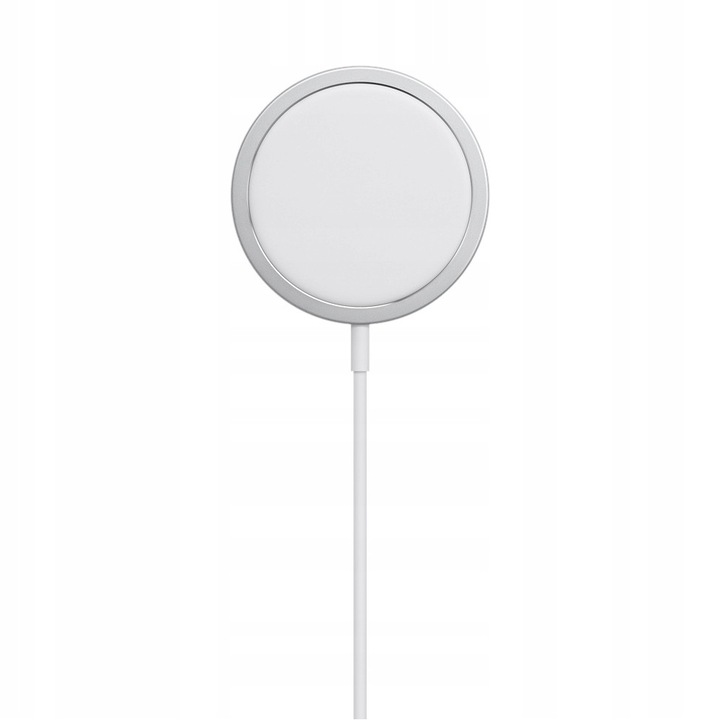 Vezeték nélküli töltő, CO2, 15W gyorstöltés, MagSafe töltés, kompatibilis iPhone 12 / 13 / 14 / 15 / Plus / Pro / Max készülékkel, fehér