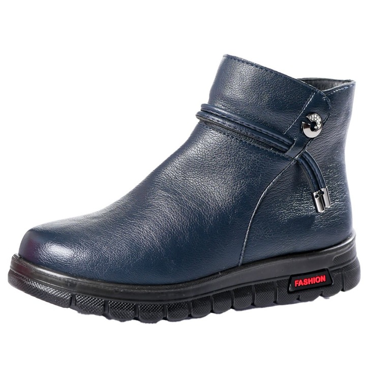 Ghete dama, Moda Stil, Ludai, Piele ecologica, Albastru, Albastru