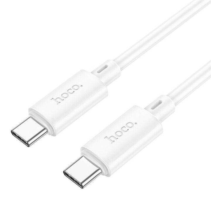 HOCO X88 кабел за зареждане и пренос на данни, USB TypeC - TypeC, 60W PD, 1m, Бял
