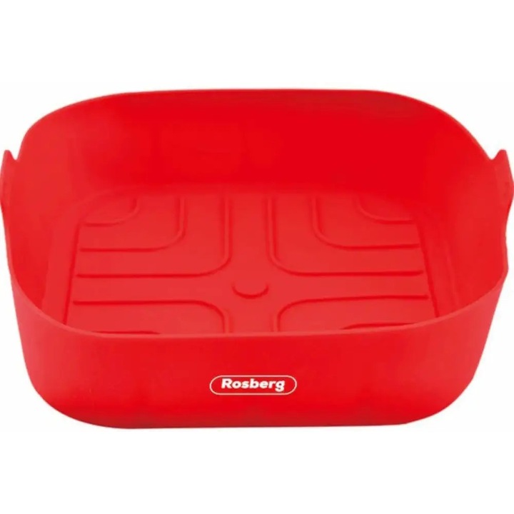 Forma din silicon pentru Airfryer Rosberg, R51980SSN, 18x18x5 cm, Negru