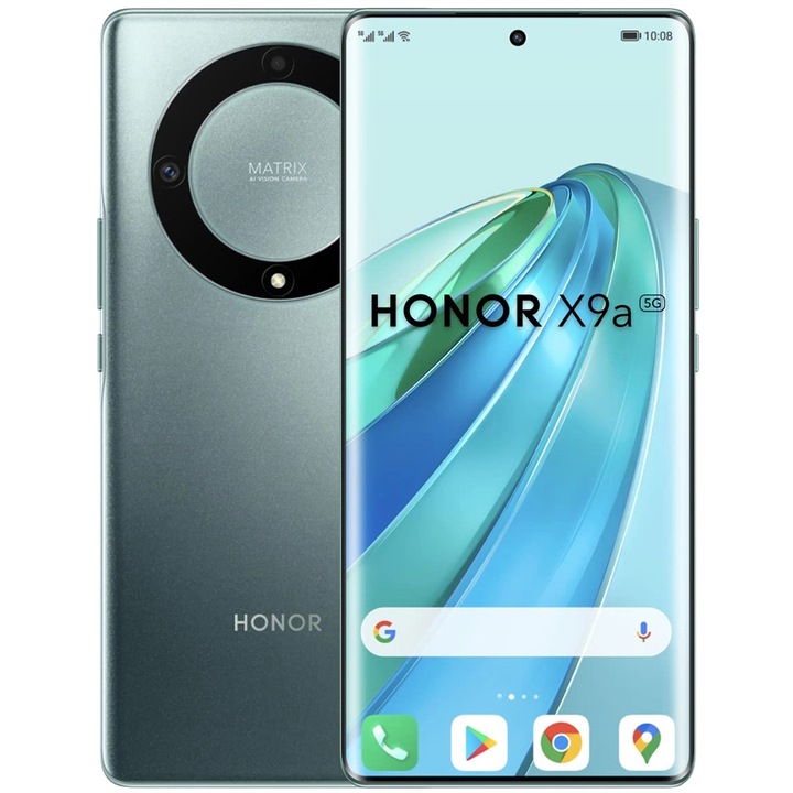 Мобилен телефон Honor X9a, 8GB RAM, 256GB, 5G, Emerald Green
