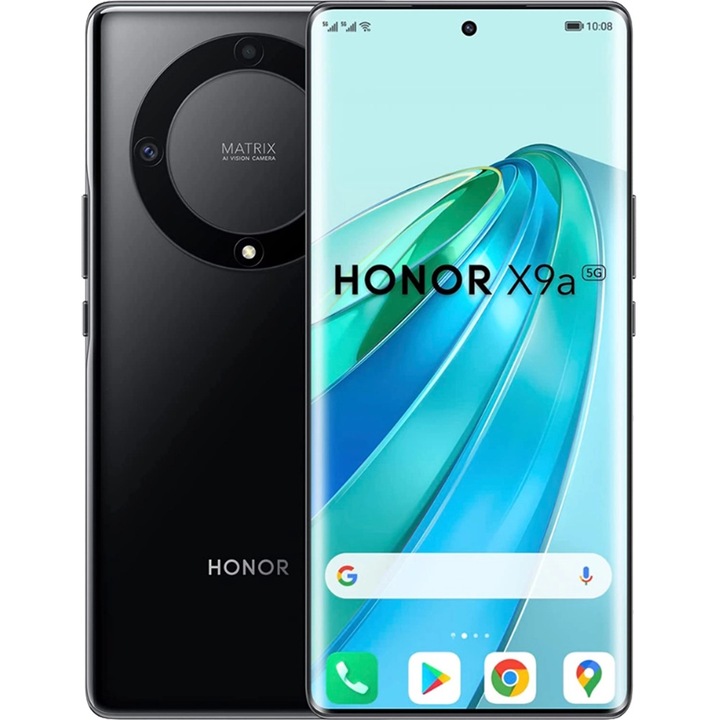 Мобилен телефон Honor X9a, 8GB RAM, 256GB, 5G, Midnight Black