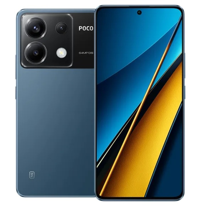 Mobiltelefon Poco X6, 256GB, 12GB RAM, 5G, kék