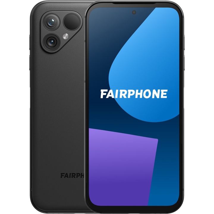 Mobiltelefon Fairphone 5, 256 GB, 8 GB RAM, 5G, Matte Black