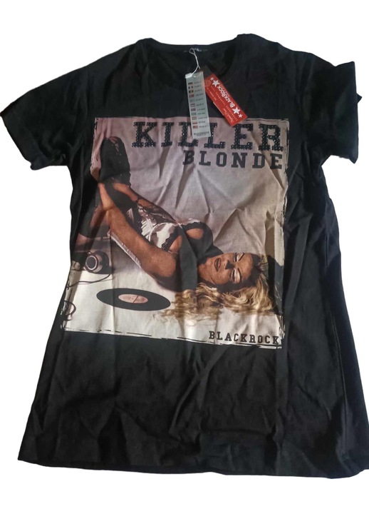 Bluza dama, Imprimeu KILLRE BLONDE, Bumbac, Negru, Negru