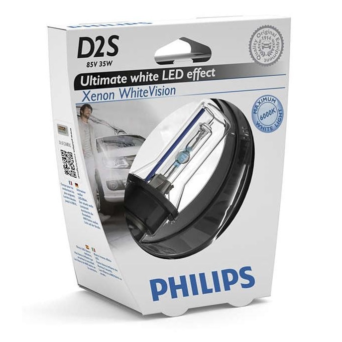 Автомобилна крушка Philips D2S White Vision Ксенон за фар 85V 35W - EMAG.bg