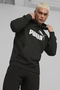 Puma, Hanorac cu buzunar kangaroo Essentials, Negru, Alb, M