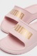 Puma, Papuci cu imprimeu logo Divecat v2 Lite, Auriu/Roz pastel