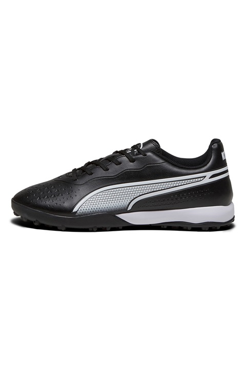 Puma, Pantofi pentru fotbal King Match TT, Negru, Alb, 9.5