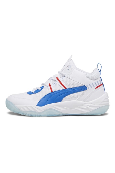Puma, Pantofi sport mid-high Reboud Future NextGen, Alb optic/Albastru