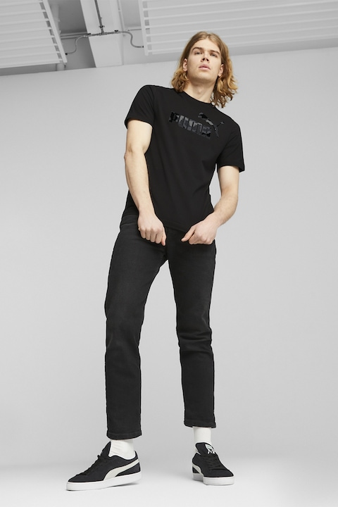 Puma, Тениска от памук Ess+ Camo, Черен