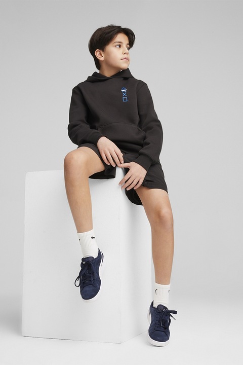 Puma, Худи с лого отзад, Черен