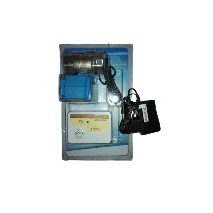 Senzor-Alarma anti-inundatii cu Robinet de 1" cu inchidere automata, alimentare priza+baterie