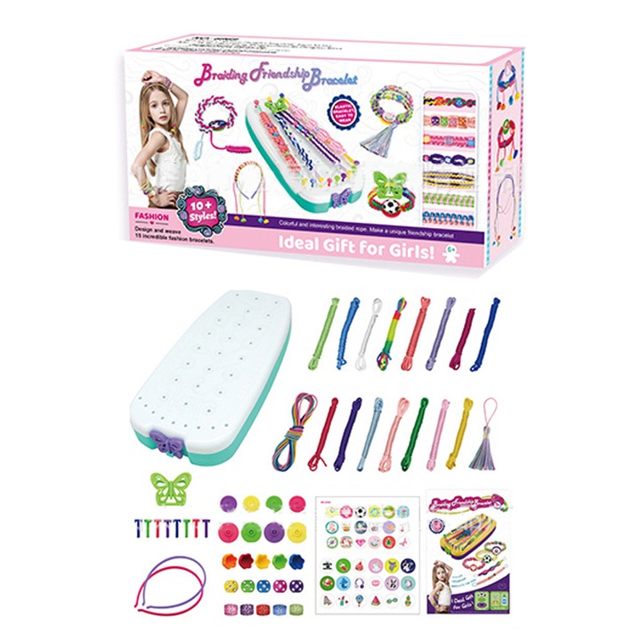 Детски комплект за изработка, Senmase, За бижута, 8-12 години, Многоцветен