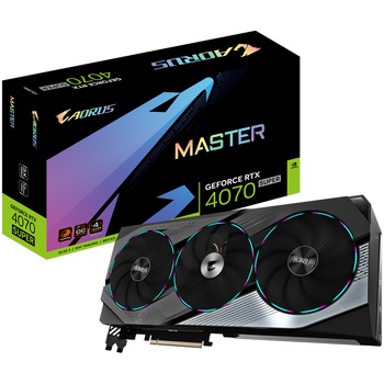 Placa Video GIGABYTE GeForce RTX 4070 SUPER AORUS MASTER, 12GB GDDR6X, 192-bit