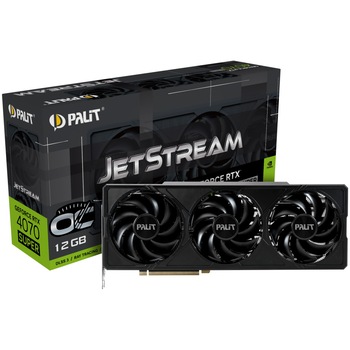 Placa video PALIT GeForce RTX 4070 Super JetStream OC, 12GB GDDR6X, 192-bit