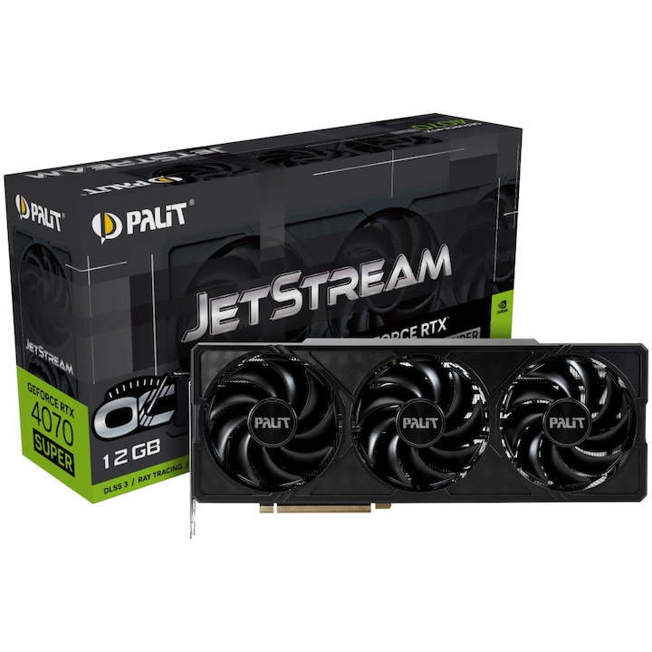 Видео карта PALIT GeForce RTX™ 4070 Super JetStream OC, 12GB GDDR6X, 192-bit