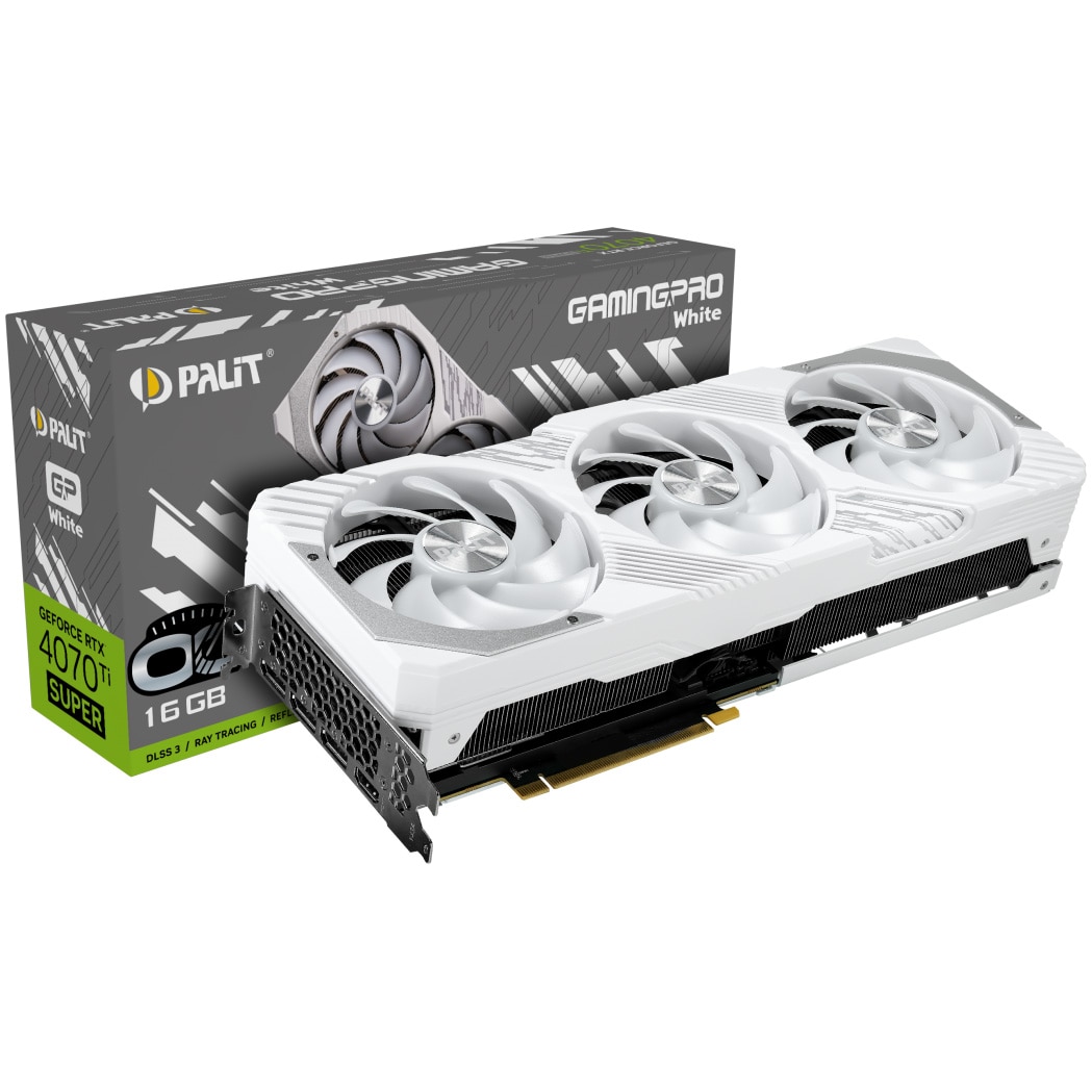 Placa video PALIT GeForce RTX™ 4070Ti Super GamingPro White, OC