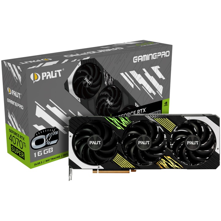 Видео карта PALIT GeForce RTX™ 4070Ti Super GamingPro, OC 16GB GDDR6X, 256-bit