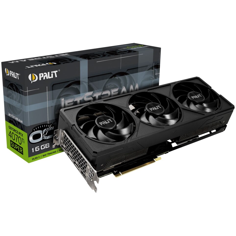 Pilot GeForce RTX™ 4070 Ti SUPER Placa video PALIT GeForce RTX™ 4070Ti Super JetStream OC, 16GB