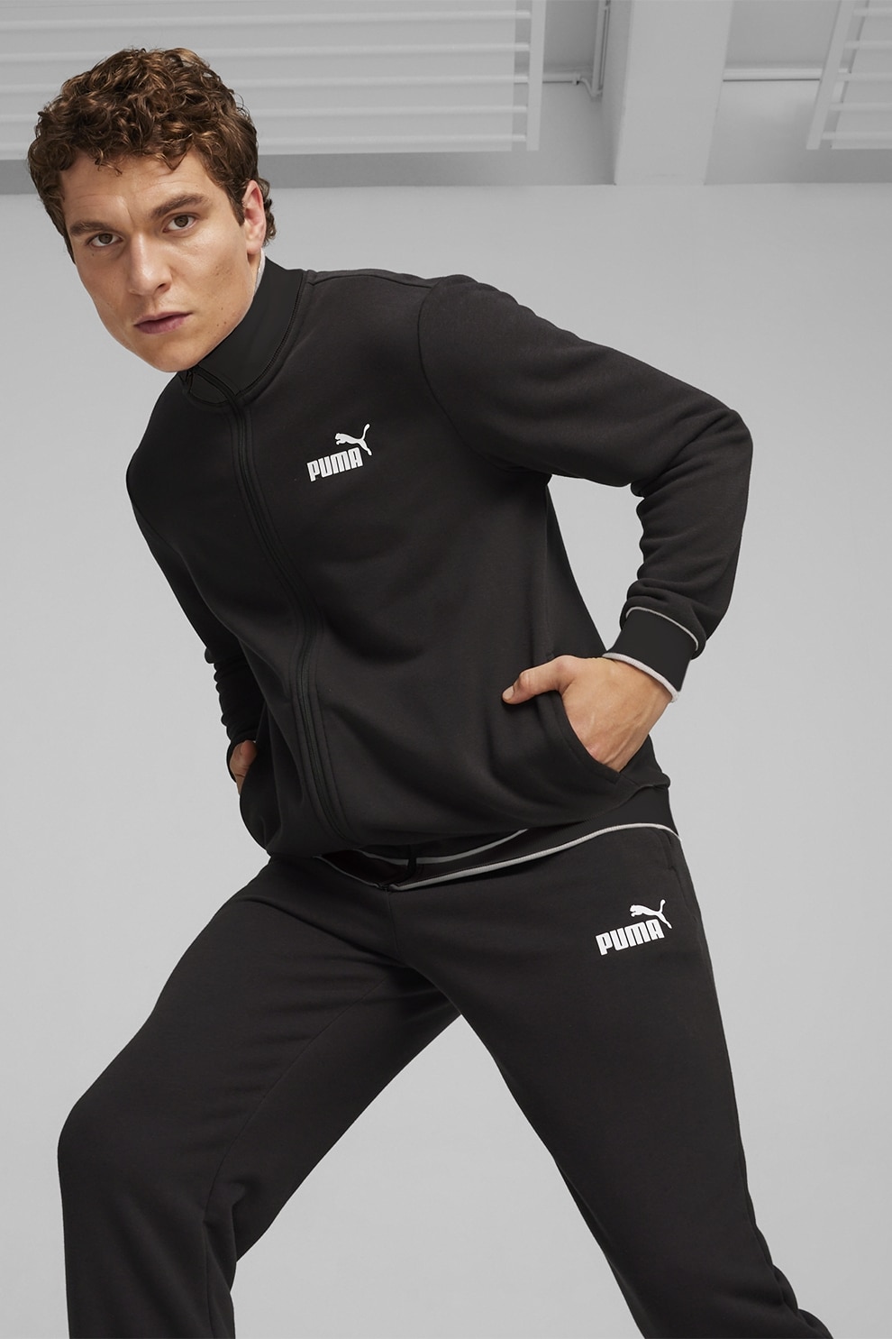 Puma, Спортен екип с лого, Черен, S - eMAG.bg