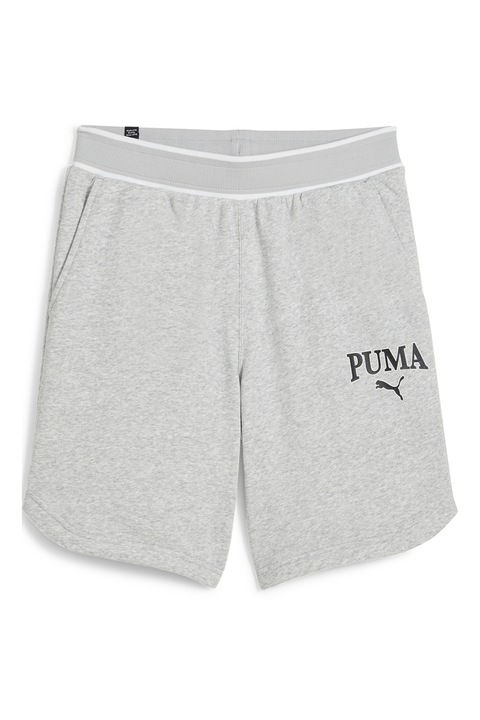 Puma, Pantaloni scurti cu logo Squad, Gri melange