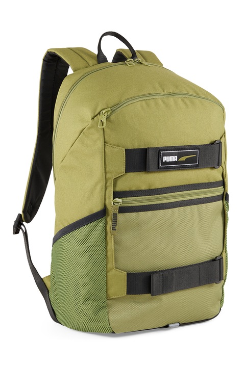 Puma, Унисекс подплатена раница Deck 22L с джобове - 22 л, Маслинено зелено