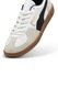 Puma, Pantofi sport din piele intoarsa Palermo, Alb/Negru/Bej