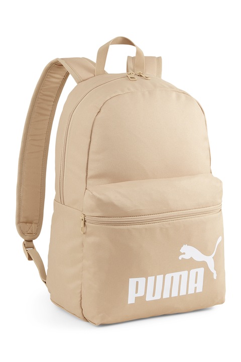 Puma, Rucsac cu imprimeu logo Phase - 22L, Bej inchis