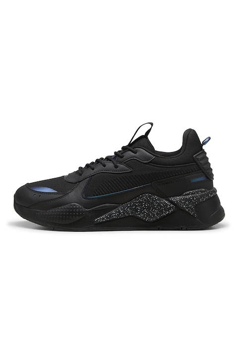 Puma, Спортни обувки RS-X Iridescent с текстил, Черен/Тъмносин
