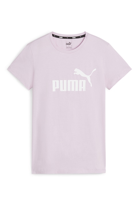 Puma, Памучна тениска Essentials с лого, Пастелнорозов