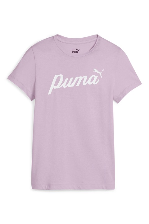 Puma, Tricou cu imprimeu logo Essential, Liliac prafuit