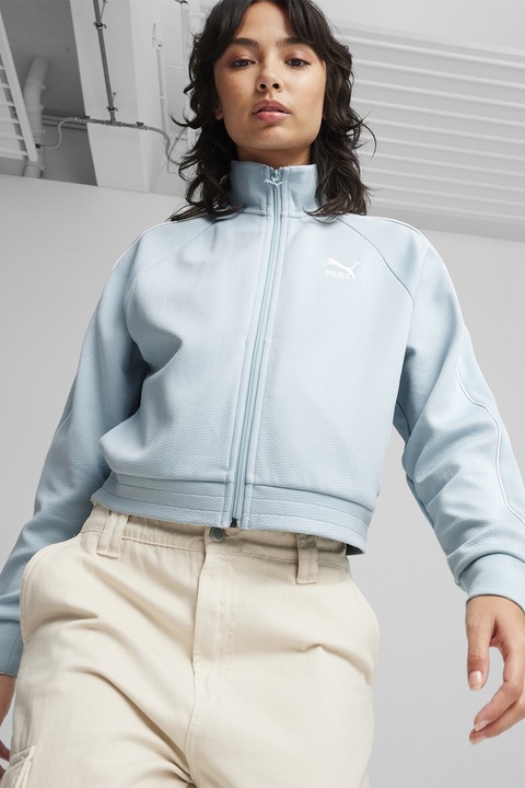 Puma, Суитшърт T7 с цип, Бледо синьо, L