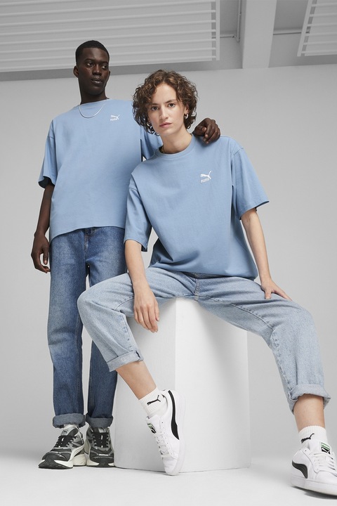 Puma, Tricou supradimensionat unisex Better Classics, Albastru lavanda
