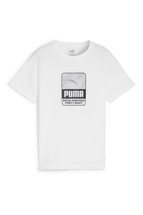 Puma, Фитнес тениска с лого, Бял