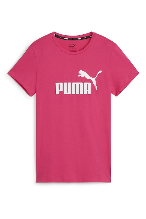 Puma, Памучна тениска Essentials с лого, Ягодово червено