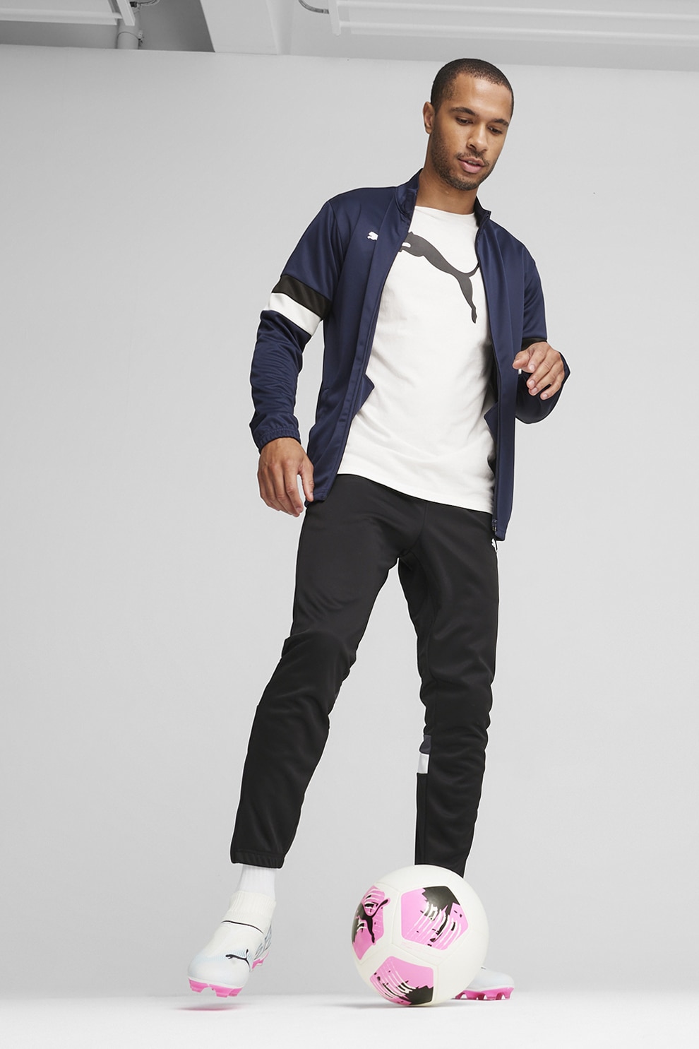 Puma Team Rise Puma, Футболен екип Team Rise, Черен, Тъмносин, L - eMAG.bg