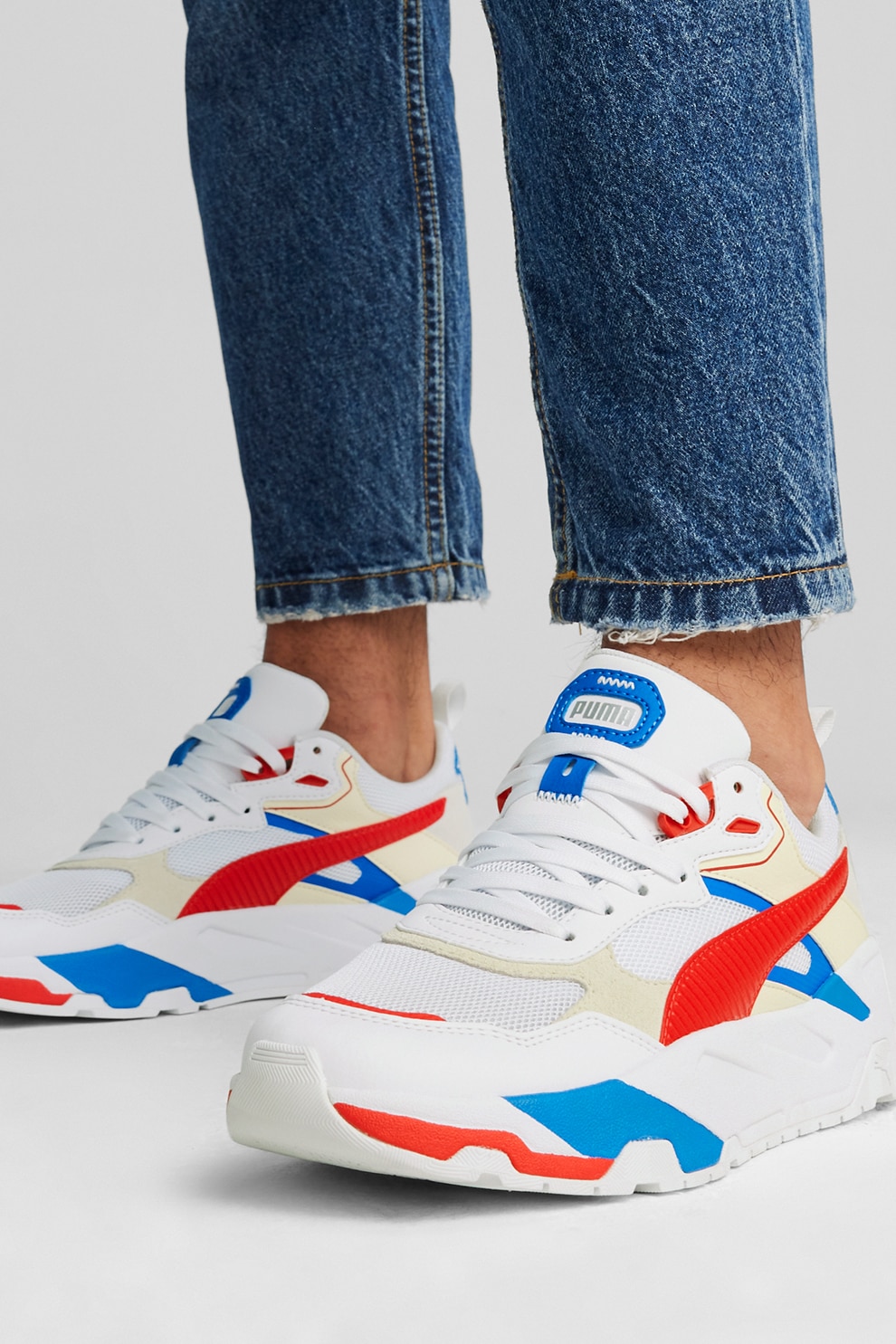 Puma, Trinity sneaker szintetikus panelekkel, Többszínű, 10