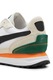 Puma, Pantofi sport unisex cu detalii de piele intoarsa Road Rider, Alb/Negru/Bej