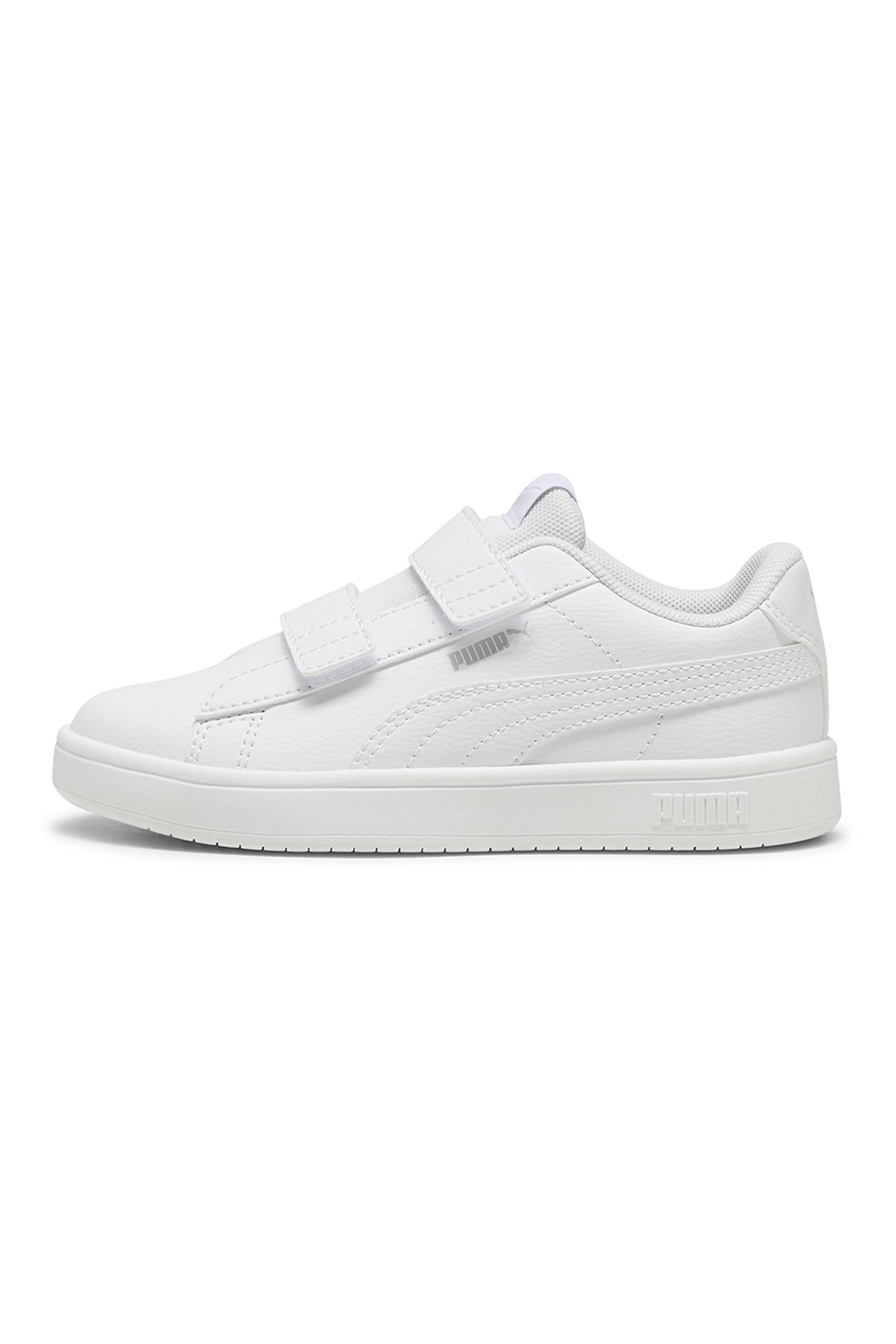 Puma, Pantofi sport Rickie Classic cu velcro, Alb murdar, 29 EU