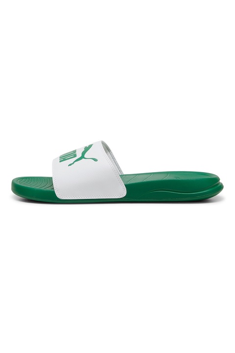 Puma, Чехли Pop Cat с лого, Зелен, Бял, 7