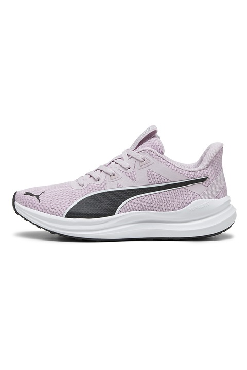 Puma, Pantofi cu garnituri sintetice pentru alergare Reflect Lite, Roz pastel/Negru