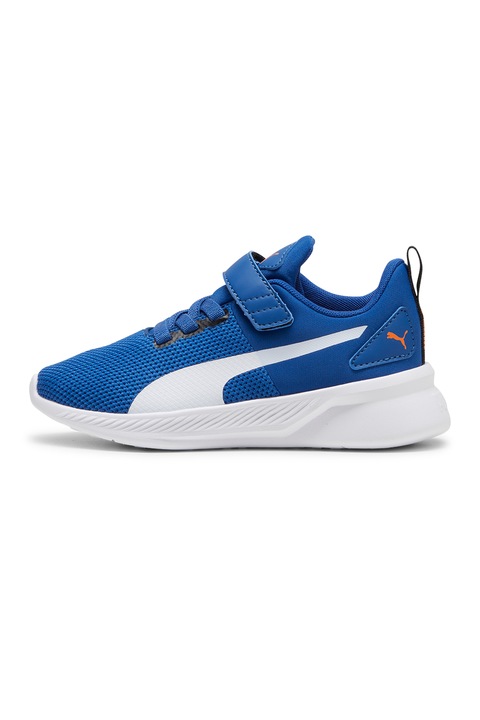 Puma, Pantofi cu velcro, pentru alergare Flyer Runner, Alb/Albastru royal
