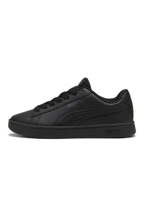 Puma, Pantofi sport Rickie Classic de piele ecologica si material textil, Negru
