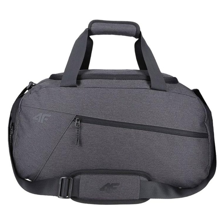 Fitness táska 4F, poliészter, 47x24x25cm, 25l, szürke