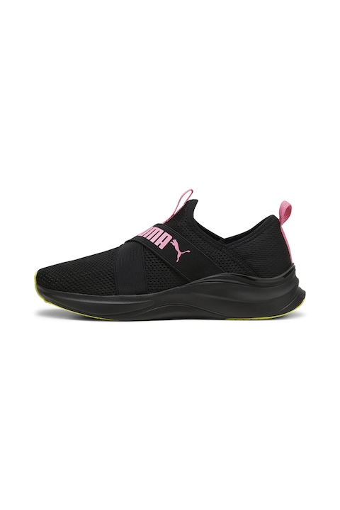 Puma, Pantofi de plasa cu aspect tricotat pentru alergare Softride Harmony, Roz/Negru