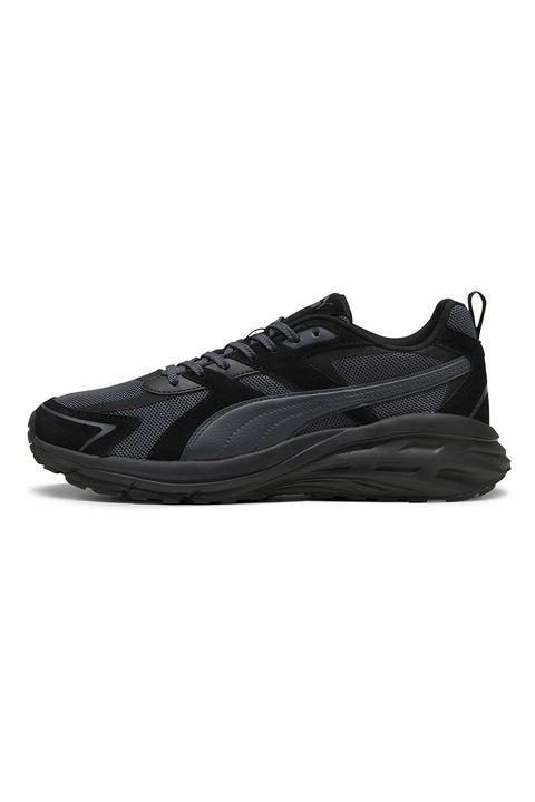 Puma, Hypnotic LS sneaker nyersbőr részletekkel, Fekete/Sötétszürke