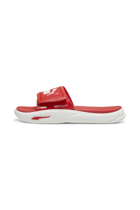 Puma, Papuci cu logo SoftridePro, Rosu inchis, 40.5